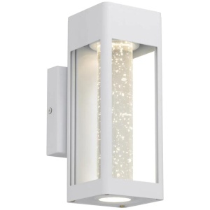 Hollis Modern Wall Lamp Light Aluminium Glass White Sand