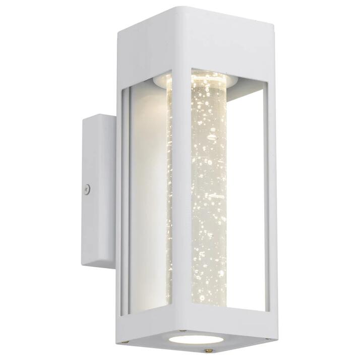 Hollis Modern Wall Lamp Light Aluminium Glass White Sand