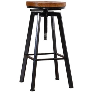 Industrial Bar Stools Kitchen Stool Wooden Barstools Swivel Chair Vintage