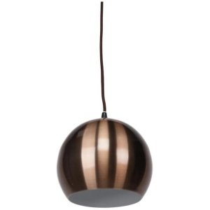 Ines Modern Spherical Cord Drop Metal Pendant Light Lamp - Brown