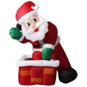 Inflatable Christmas Decor Santa Chimney 1.2M LED Lights Xmas Party