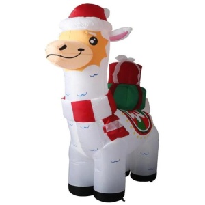 Inflatable Christmas Decorations Xmas Alpaca 1.8M LED Lights Party