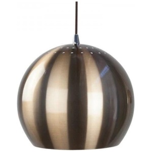 Itzel Modern Spherical Cord Drop Metal Pendant Light Lamp - Brown