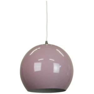Itzel Modern Spherical Cord Drop Metal Pendant Light Lamp - Pastel Violet
