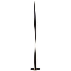 Jacqueline LED Modern Classic Twisted Floor Lamp Light - Black