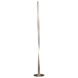 Jacqueline LED Modern Classic Twisted Floor Lamp Light - Brushed Chrome