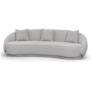 Jake 4 Seater Fabric Sofa - Ash Grey Boucle by Interior Secrets - AfterPay Available