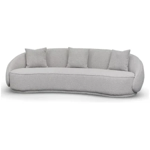Jake 4 Seater Fabric Sofa - Ash Grey Boucle by Interior Secrets - AfterPay Available