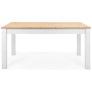James Extendable Kitchen Dining Table 160-215cm White/Oak