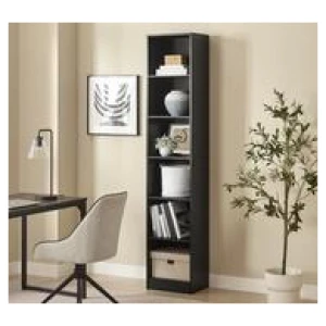 Jaxen 6 Tier Bookshelf Black