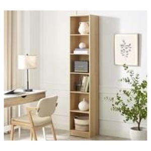 Jaxen 6 Tier Bookshelf Brown