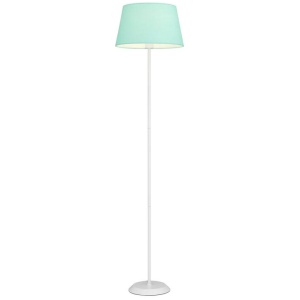 Jaxon Contemporary Standing Floor Lamp Light Metal Fabric White Green