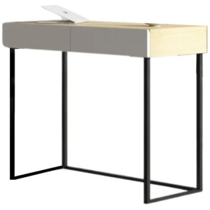 Jaxon Modern Hallway Console Hall Table W/ 2-Drawers - Oak/White