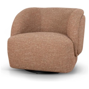 Jensen Swivel Armchair - Russet Brown by Interior Secrets - AfterPay Available