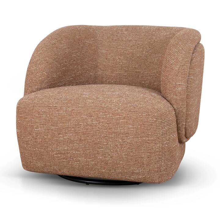 Jensen Swivel Armchair - Russet Brown by Interior Secrets - AfterPay Available