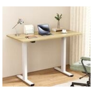 Jerrie 140Cm /White Electric Standing Desk Brown