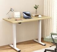 Jerrie 140Cm /White Electric Standing Desk Brown
