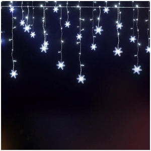 Jingle Jollys 3M Christmas Icicle Lights String Lights 80 LED Solar Powered