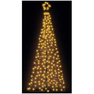 Jingle Jollys Solar Christmas Tree 3.6M LED Xmas Tree 8 Light Modes Warm White
