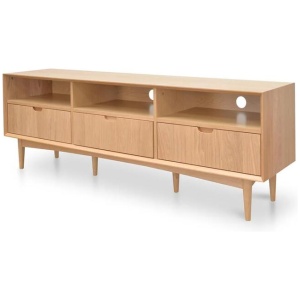 Johansen Scandinavian 180cm TV Entertainment Unit With 3 Drawers - Natural by Interior Secrets - AfterPay Available