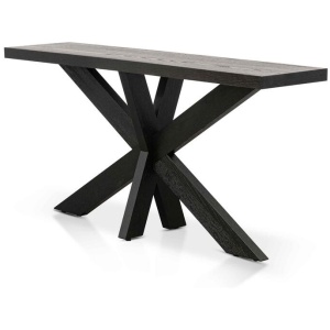 Johnathon 1.6m Console Table - Textured Espresso Black by Interior Secrets - AfterPay Available