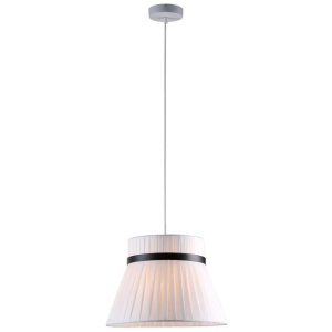 Junia Fabric Shade White Hanging Pendant Light Lamp Small