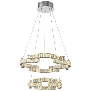 Jura Modern Pendant Hanging Lamp Light Crystal Stainless Steel Chrome Gloss