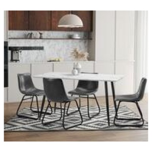 Jykee 2 Piece Padded Dining Chair Grey 2 Seater