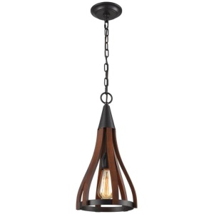 KHALEESI Pendant Lamp Light Interior ES Dark Red Wood Small Bell OD226mm