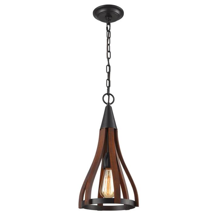 KHALEESI Pendant Lamp Light Interior ES Dark Red Wood Small Bell OD226mm