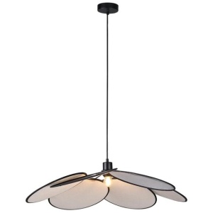 Kael Modern Flower Shape Fabric Shade Pendant Light Lamp Beige