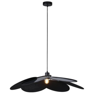 Kael Modern Flower Shape Fabric Shade Pendant Light Lamp Black