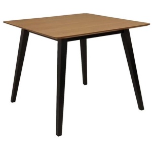 Kanaka Wooden Square Kitchen Dining Table 90cm Natural Black