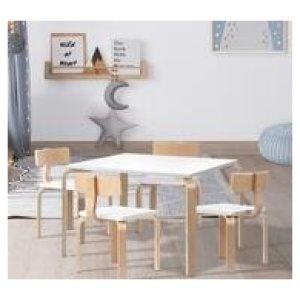 Kania 5 Pieces Kids Table & Chairs Set White