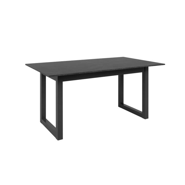 Kavita Modern wooden Extendable Rectangular Kitchen Dining Table 160-200cm - Black