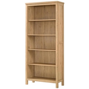 Kayle Classic Scandinavian 5-Tier Bookcase Display Shelf Cabinet - Oak