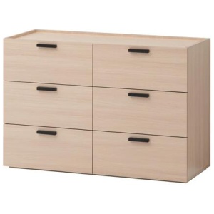 Keith Dresser Chest Of 6-Drawers Storage Cabinet - Oak