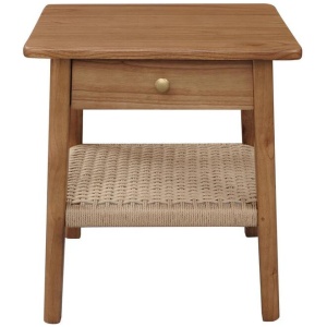 Kelly 1-Drawer Bedside Table (Almond)