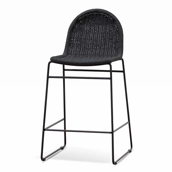 Kelton 65cm Barstool - Full Black by Interior Secrets - AfterPay Available