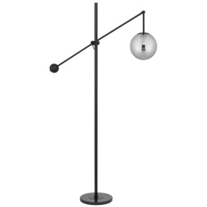 Kemi Vintage Standing Floor Lamp Light Marble Glass Metal White Smoke Black Marble