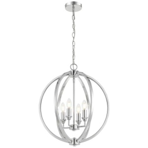 Kendall Modern Pendant Hanging Lamp Light Metal Chrome Gloss