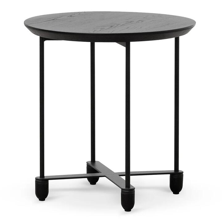 Keneth Wooden Top Side Table - Full Black by Interior Secrets - AfterPay Available