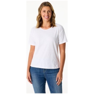 Khoko Collection Women's Cotton Slub Split Back Tee