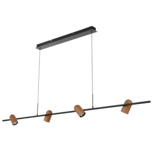 Kindle Modern Pendant Hanging Lamp Light Aluminium Metal Black Wood Wood Tones Sand