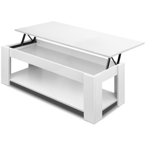 Kings Lift Up Top Mechanical Coffee Table - White