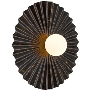 Kinso Industrial Wall Lamp Light Metal Glass Antique Copper Opal Matt Textured