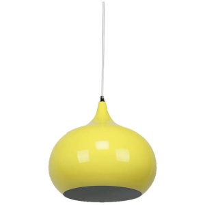 Kirby Inverted Bowl Metal Cord Drop Pendant Light Lamp - Luminous Yellow