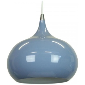 Kirby Inverted Bowl Metal Cord Drop Pendant Light Lamp - Pigeon Blue