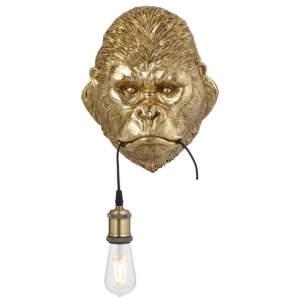 Kong Modern Wall Lamp Light Polycarbonate Antique Gold Gloss