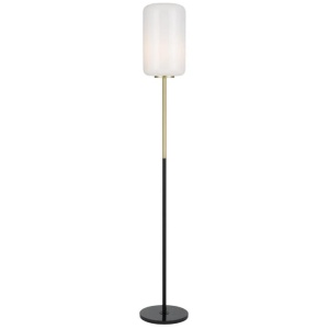 Korova Modern Standing Floor Lamp Light Marble Glass Metal Brass Matt Opal Black Marble